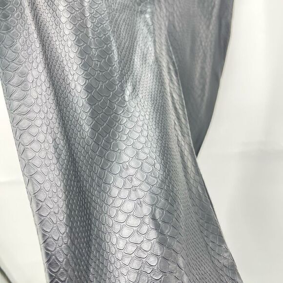 DKNYC Womens Faux Leather Leggings Embossed Animal Pullon python snake Black Sma - Picture 6 of 9